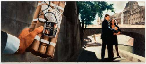 Ron Lesser - Paperback Novel Cover Painting Original Art (Doubleday Book Club, undated). A suspenseful - | Heritage