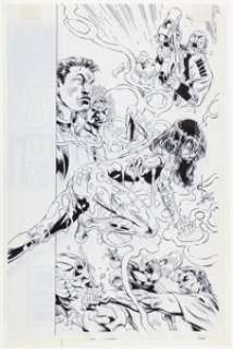 Dave Ross and Tim Dzon - Rai and Mother God #1 Unpublished Cover Original Art (Acclaim/Valiant, 1995).