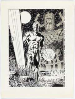 Pete McDonnell and Al Gordon San Diego Comic-Con Souvenir Book Silver Surfer and Galactus Il... | Heritage