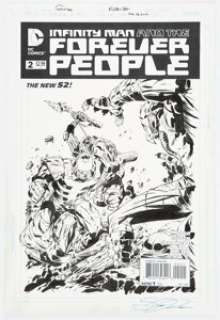 Keith Giffen And Scott Koblish | Infinity Man and the Forever People #2 Cover Signed Original Art (DC Comics, 2014).... | Heritage