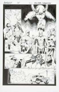Andrew Hennessy [Jorge Molina printed blue lines] - Avengers: The Initiative #35 Story Page 8 Original Art (Marvel, ...