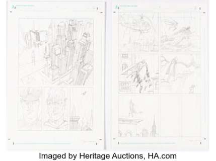 Ormston, Dean - Dean Ormston Black Hammer #11 Penciled Story Pages 2 & 3 and Inks Original Art Group of 4 (DC, 2017).... (Total: 4 Original Art)