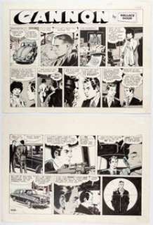 Wood, Wally | Wally Wood Cannon #C47 Comic Strip Original Art (Wood & Richter, 1972).... (Total: 2 Original Art) | Heritage