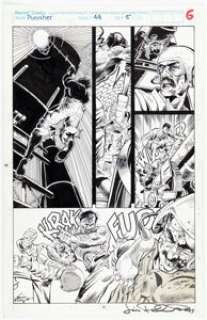 Marvel Artist - Hugh Haynes and Jimmy Palmiotti The Punisher #48 Story Page 5 Original Art (Marvel, 1991)....