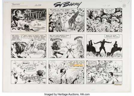 Barry, Sy | Sy Barry The Phantom Sunday Comic Strip Original Art dated 6-26-77 (King Features Syndicate, 1977).... | Heritage