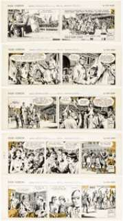 Barry, Dan | Dan Barry Flash Gordon Daily Consecutive Comic Strip Original Art Group of 5 (King Features Syndicate, 1963).... (Total: 5 Original Art) | Heritage