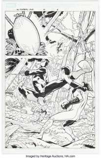 Koblish, Scott - Manuel Garcia and Scott Koblish Marvel Adventures Fantastic Four #10 Splash Page 1 Black Panther Original Art (Mar...