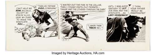 Williamson, Al | Al Williamson Secret Agent Corrigan Daily Comic Strip Original Art dated 7-17-74 (King Features Syndicate, 1974).... | Heritage