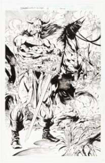 Raffaele, Stefano - Stefano Raffaele and Ralph Cabrera Conan: Lord of Spiders #2 Pin-up Original Art (Marvel, 1998)....