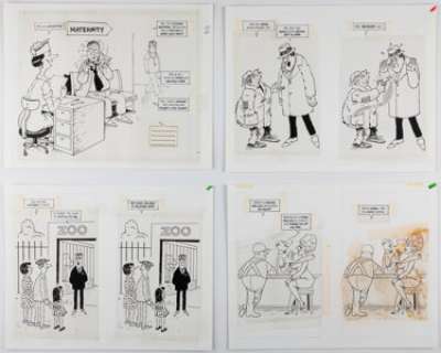 Jaffee, Al | Al Jaffee New Snappy Answers to Stupid Questions Story Page Group of 7 Original Art (EC Publ./Warner Books, c. 1991). ... (Total: 7 Items) | Heritage