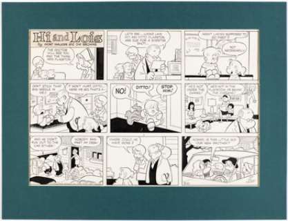 Browne, Dik - Dik Browne Hi and Lois Sunday Comic Strip Original Art dated 2-11-1968 (King Features Syndicate, 1968)....