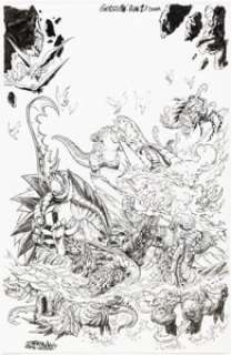 Zornow, Jeffrey - Jeffrey Zornow Godzilla: Rulers of Earth #21 Variant Cover Original Art (IDW, 2015)....