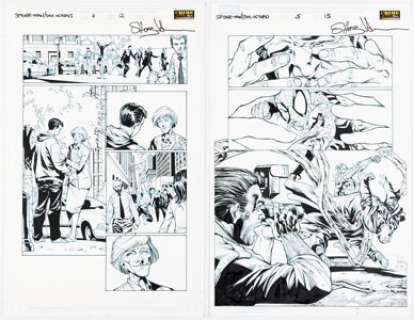 Johnson, Staz - Staz Johnson and Danny Miki Doctor Octopus: Negative Exposure Story Page Original Art Group of 2 (Marvel, 2004).... (Total: 2 Original Art)