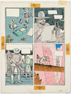 Giraud (Moebius), Jean | Jean Giraud (Moebius) Moebius and Isabelle Leconte #3 "Major Fatal" Story Page 5 Production Color Art Original Art (Epic/Marve... | Heritage