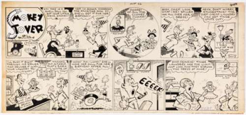 Bill Holman - Smokey Stover Sunday Comic Strip Original Art dated 10-22-44 (News Syndicate Co., Inc., 1944).