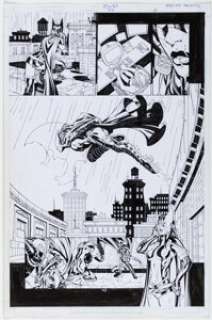 Ed Benes and Alex Lei - Birds of Prey #57 Story Page 10 Original Art (DC, 2003).