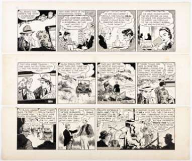 Raeburn Van Buren Abbie an‘ Slats Daily Comic Strips Original Art Group of 3 (United Feature Syndicate, 1946). (Total: 3 Original Art)