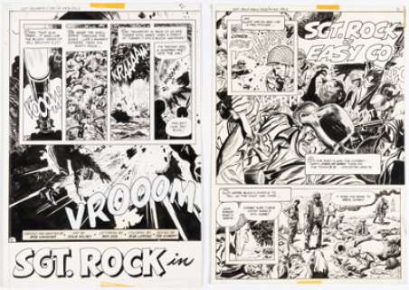 Doug Wildey Sgt. Rock Story Page Original Art Group of 2 (DC, 1977-1978). (Total: 2 Original Art) | Heritage