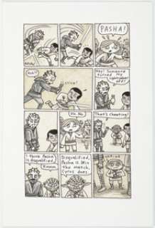 Jeffrey Brown Star Wars: Jedi Academy (#1) Story Page 135 Original Art (Scholastic Inc., 2013).