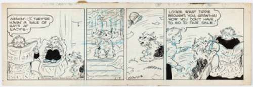 Edwina Dumm Cap Stubbs and Tippie Daily Comic Strip Original Art dated 1-4-63 (George Matthew Adams Service, 1963). | Heritage
