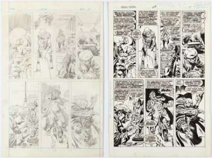 John Buscema and Tom Palmer Captain Britain #28 Story Page 5 Original Art (Marvel UK, 1977). (Total: 2 Items) | Heritage
