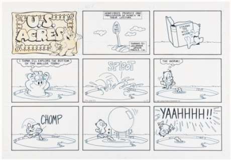 Jim Davis Studio U.S. Acres Sunday Comic Strip Original Art dated 6-28-87 (United Feature Syndicate, 1987). | Heritage