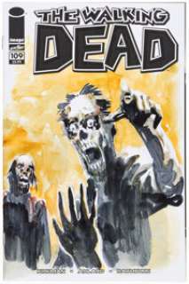 Richard Isanove The Walking Dead #109 Sketch Cover - Zombie Sketch Original Art (Image, 2013) Condition: NM.