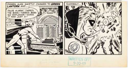 Carmine Infantino and Bernard Sachs (team attributed) - Unpublished Green Lantern Partial Story Page 5 Original Art (DC, c. 1948). | Heritage