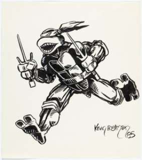 Kevin Eastman - Raphael from Teenage Mutant Ninja Turtles Illustration Original Art (1985). | Heritage