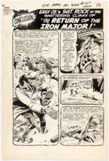 Joe Kubert Our Army At War #165 Sgt. Rock Story Page 7 Original Art (DC, 1966). | Heritage