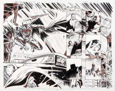 Mike Lilly and Dan Davis Detective Comics #789 Double Page Spread 2-3 Original Art (DC, 2004). (Total: 2 Original Art)