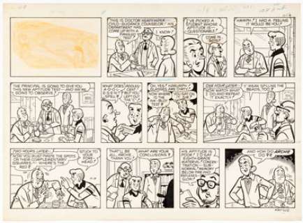 Stan Goldberg Archie Sunday Comic Strip Original Art dated 11-9-75 (King Features Syndicate, 1975). | Heritage