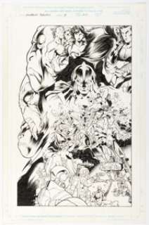 Carlos Pacheco and Jesús Merino Avengers Forever #8 Splash Page 20 Original Art (Marvel, 1999).