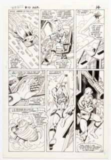Chuck Patton and Dell Barras Blue Beetle #10 Story Page 10 Original Art (DC, 1987).