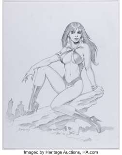 Paul Abrams - Vampirella Illustration Original Art (undated).