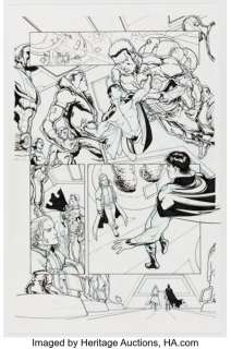 Francis Portela Legion of Super-Heroes #1 New 52 Story Page 8 Original Art (DC, 2011).