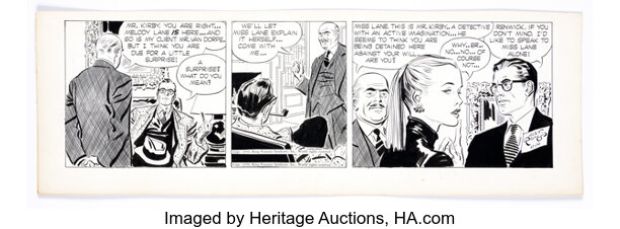 Alex Raymond Rip Kirby Daily Comic Strip Original Art dated 11-14-50 (King Features Syndicate, 1950). | Heritage