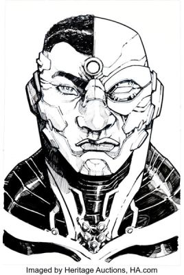 Eric Canete Cyborg #18 Cover Original Art (DC, 2016).