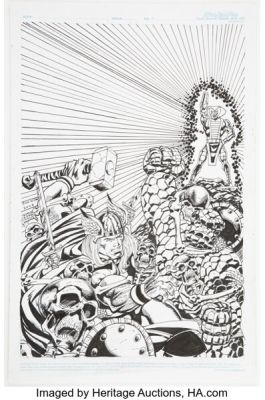 Ron Wilson Marvel Two-In-One #22 Cover Re-Creation Illustration Original Art (2006) | Heritage