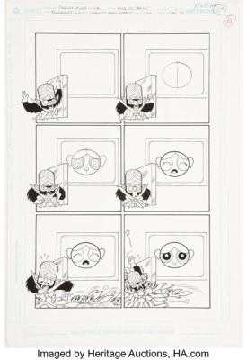 Christopher Cook and Mike DeCarlo The Powerpuff Girls #68 "Learn to Draw Bubbles" Complete 1-Page Story Original Art (DC, 2006).