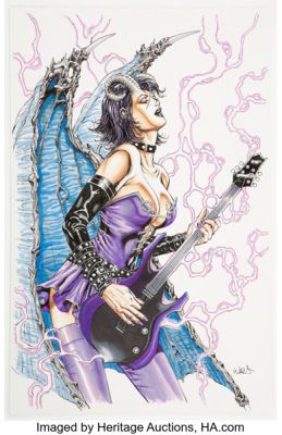 Kevin West Eternal Descent #3 Cover Illustration Original Art (Opus, 2022). | Heritage