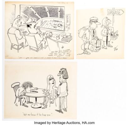 Virgil Partch (as "VIP") - Single Panel Gag Cartoon Illustrations Original Art Group of 3 (undated). (Total: 3 Original Art)
