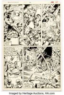 Pat Broderick and Danny Bulanadi Micronauts #34 Story Page 17 Original Art (Marvel, 1981). | Heritage