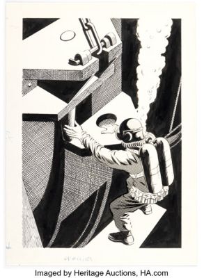 Wally Wood Galaxy Science Fiction Magazine April 1966 Illustration Original Art (Galaxy Publishing Corp., 1966).