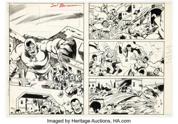 Sal Buscema and Joe Staton The Avengers #127 Story Pages 15-16 On One Board Original Art (Marvel, 1973). | Heritage
