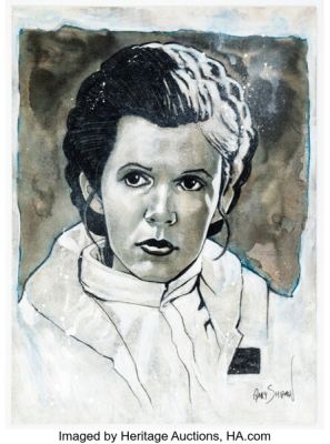 Gary Shipman - Princess Leia Illustration Original Art (undated).