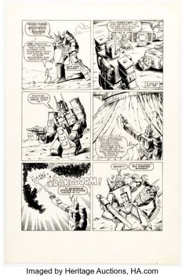 Jeff Anderson and Stephen Baskerville Transformers #118 Story Page 9 Original Art (Marvel UK, 1987).