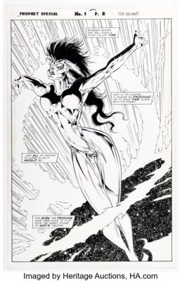 Joe Bennett, Eric Cannon, and others Prophet Babewatch Special #1 Splash Page 8 Original Art (Image, 1995).