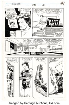 John Romita Jr. and Bob Wiacek Iron Man #258 Story Page 12 Original Art (Marvel, 1990). | Heritage