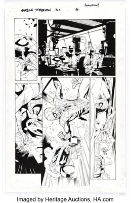 Stuart Immonen and Wade von Grawbadger Amazing Spider-Man #31 Story Page 6 Original Art (Marvel, 2017). | Heritage